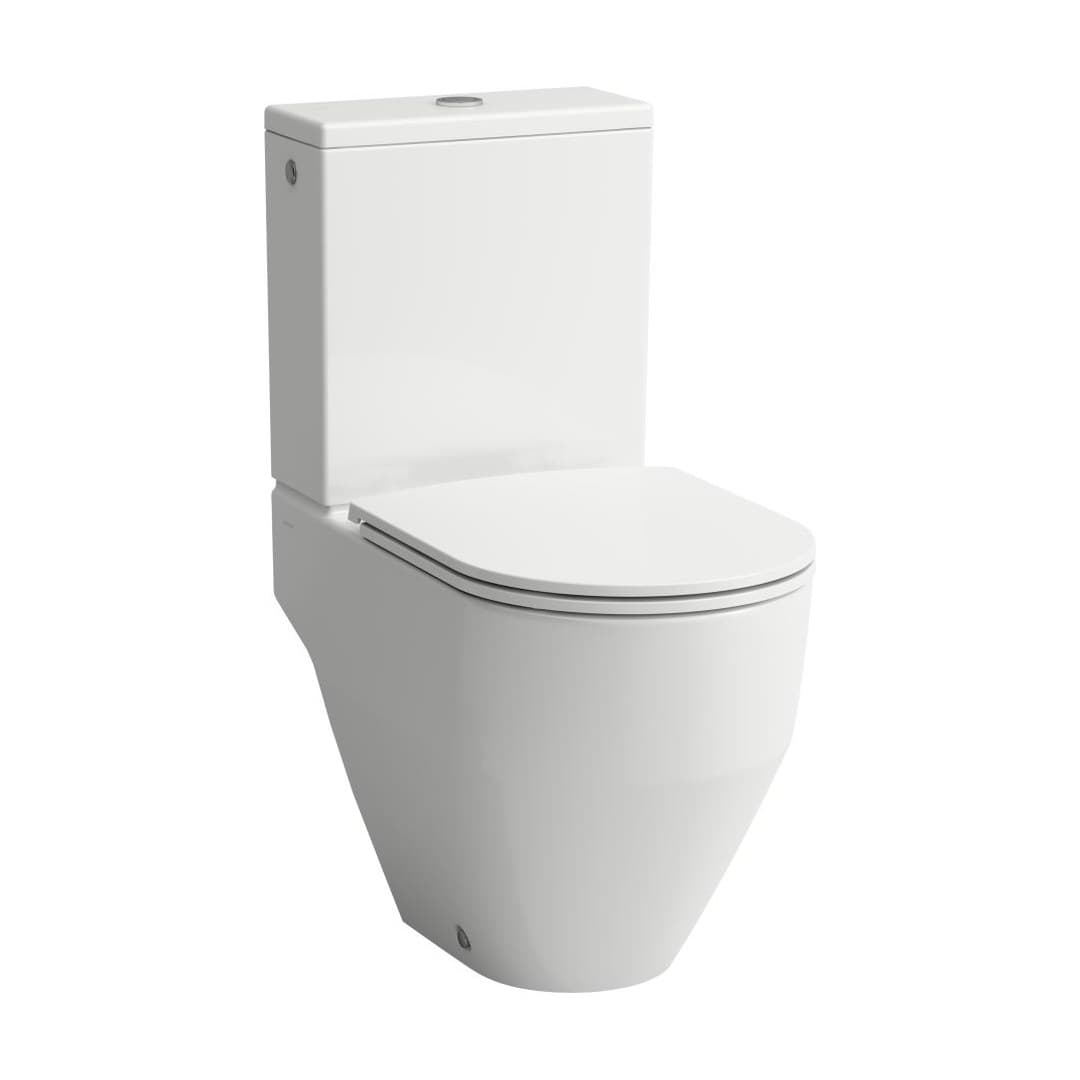 Laufen PRO – Λεκάνη Δαπέδου – 650×360 mm, rimless, open back, close-coupled, αποχέτευση οριζόντια ή κάθετη, κάθετη αποχέτευση – White LCC (LAUFEN Clean Coat) (H8259644000001)