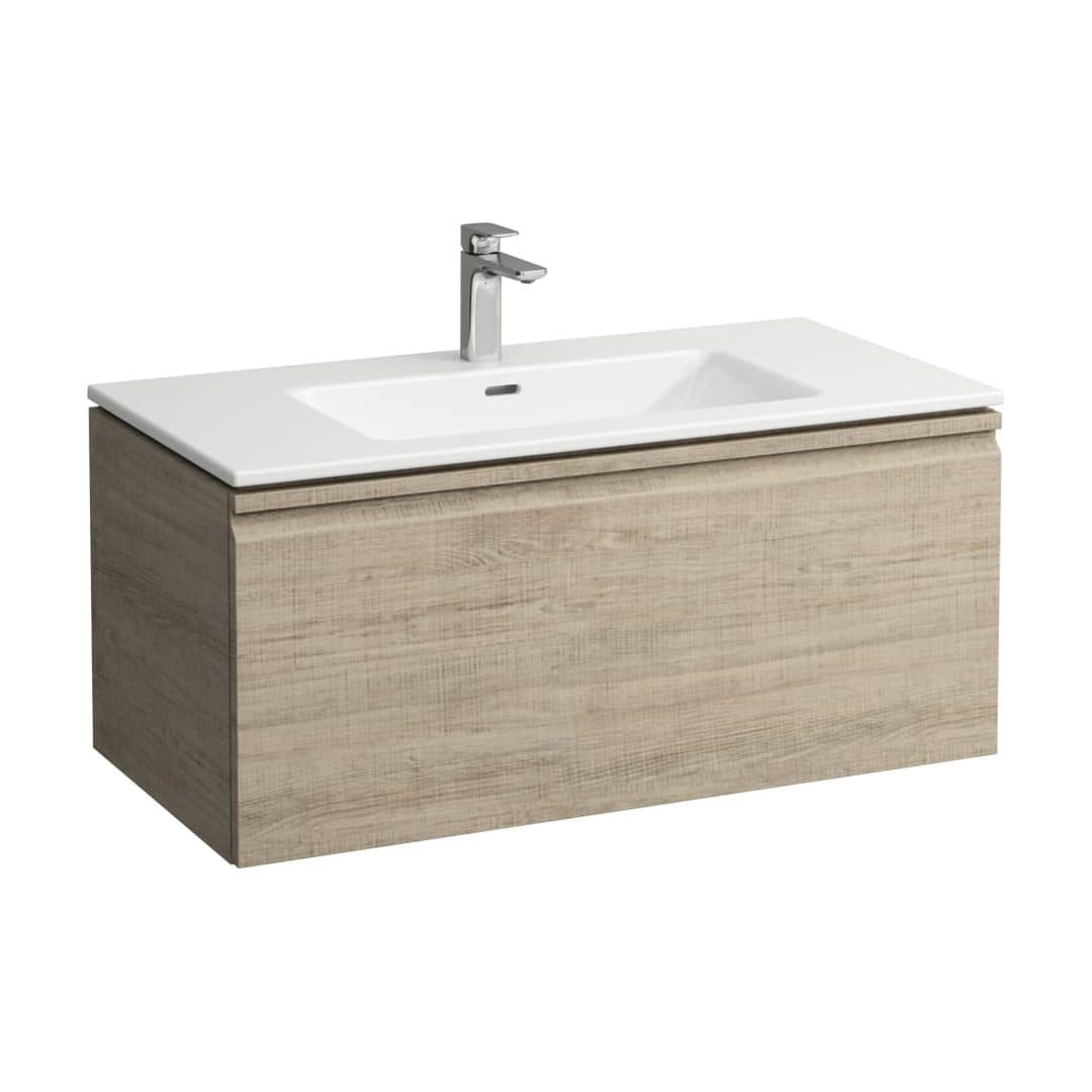 Laufen PRO S – Έπιπλο Νιπτήρα – 1000 mm, σετ με νιπτήρα, με έπιπλο PRO, slim – Bright oak (H8609654791041)