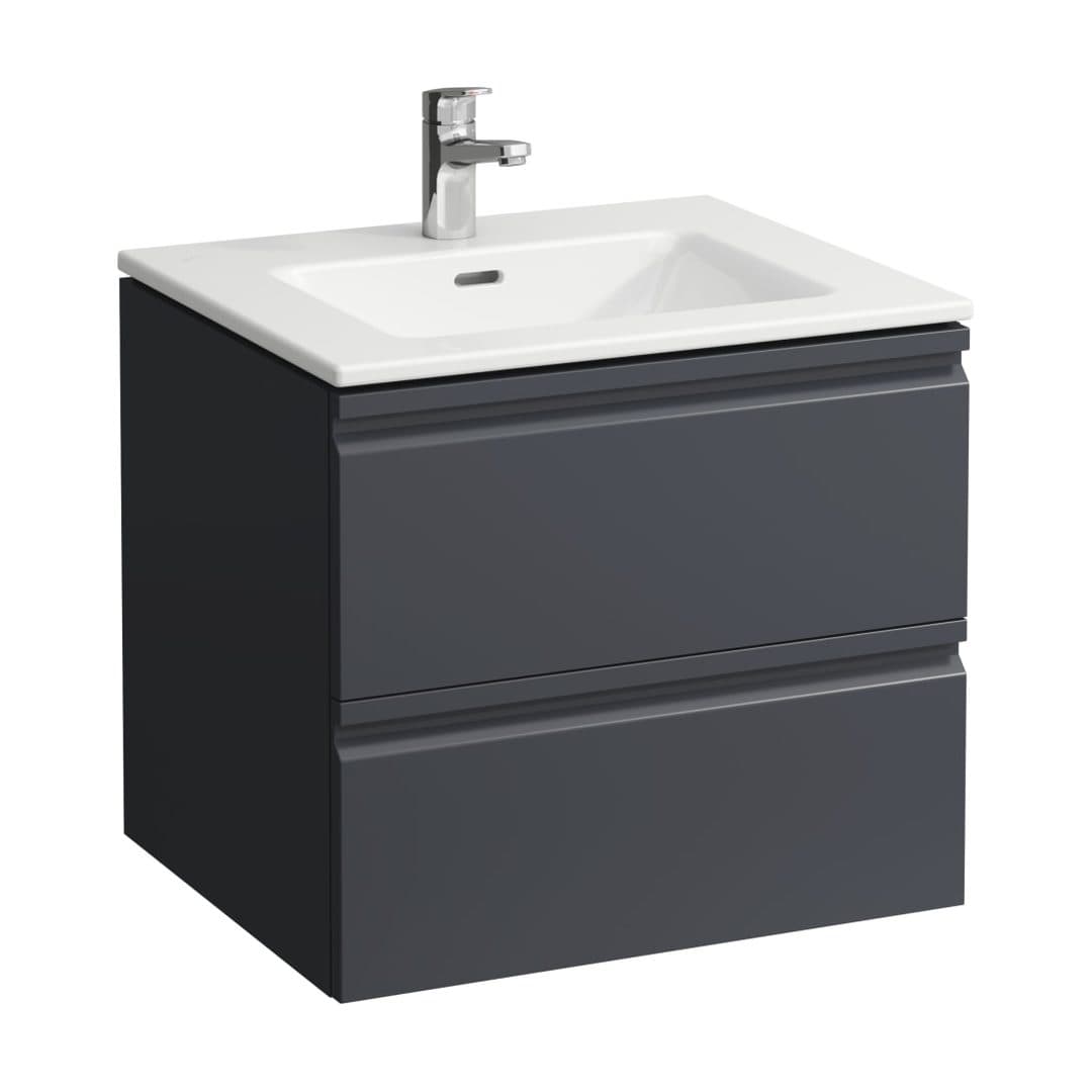 Laufen PRO S – Έπιπλο Νιπτήρα – 600 mm, 2 συρτάρια, σετ με νιπτήρα, με έπιπλο PRO, slim – Graphite (H8619614801041)