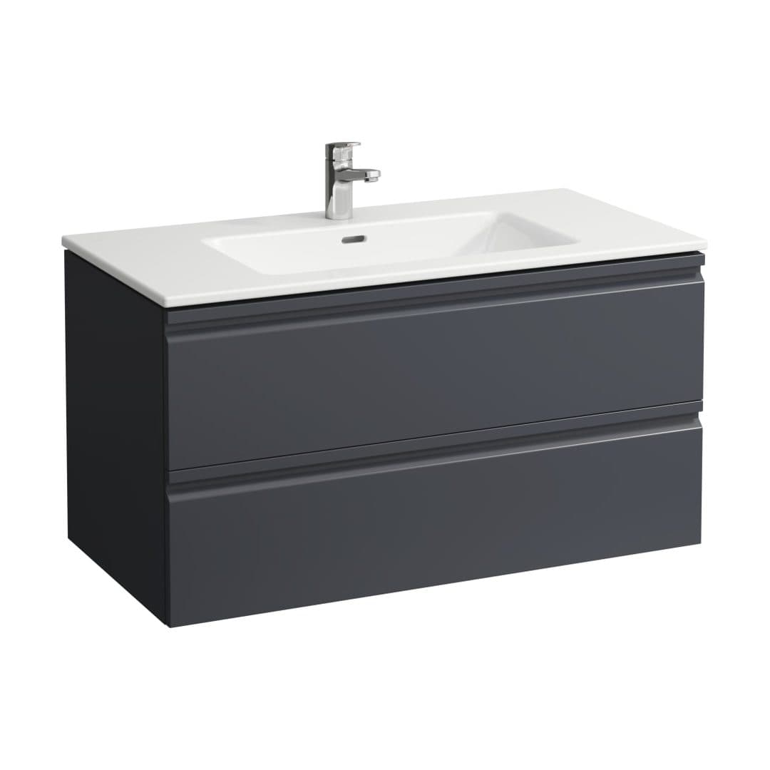 Laufen PRO S – Έπιπλο Νιπτήρα – 1000 mm, 2 συρτάρια, σετ με νιπτήρα, με έπιπλο PRO, slim – Graphite (H8619654801041)