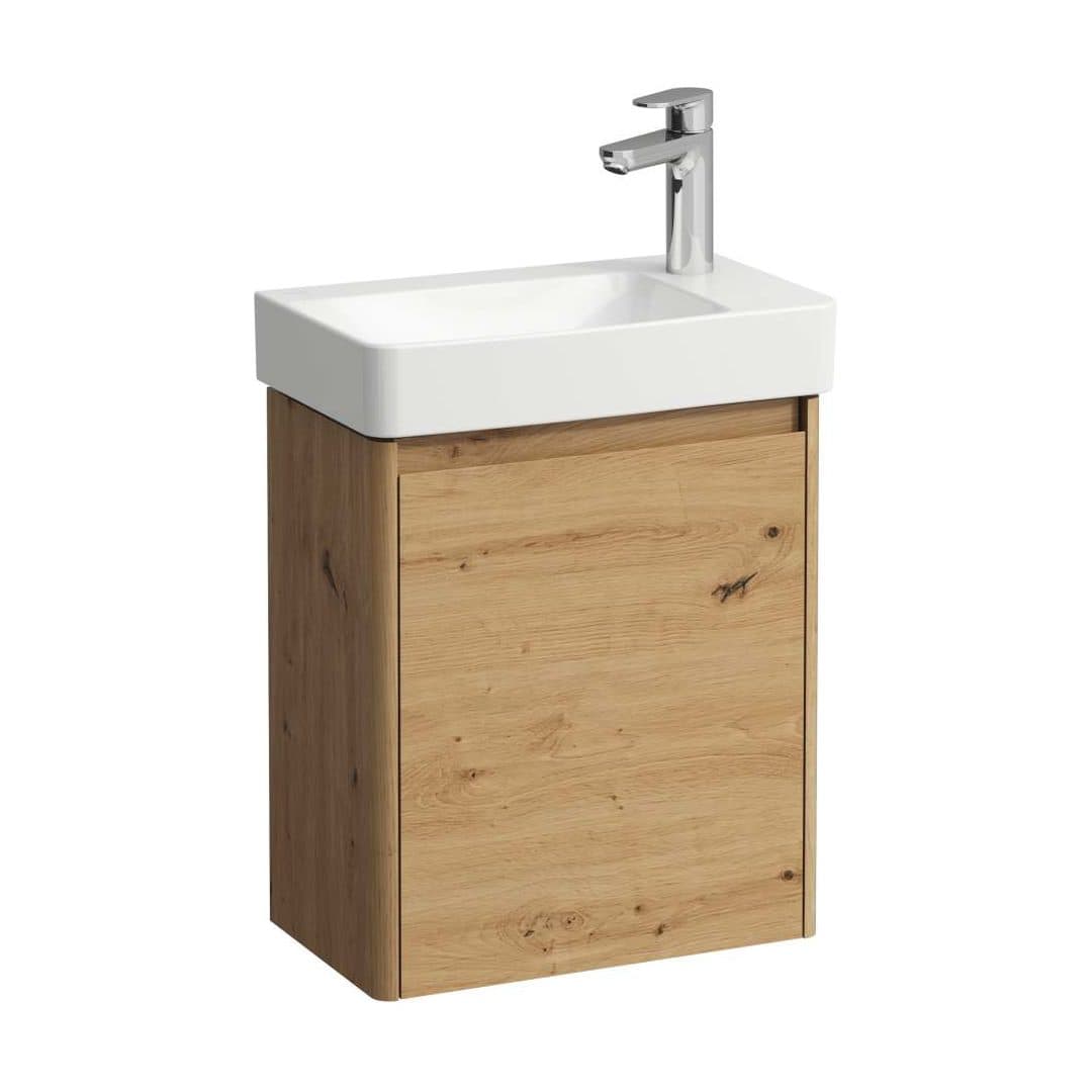 Laufen PRO X – Έπιπλο Νιπτήρα – 480 mm, 1 πόρτα δεξιά, σετ με νιπτήρα, με έπιπλο BASE 2.0 – Wild oak (H8658642671141)