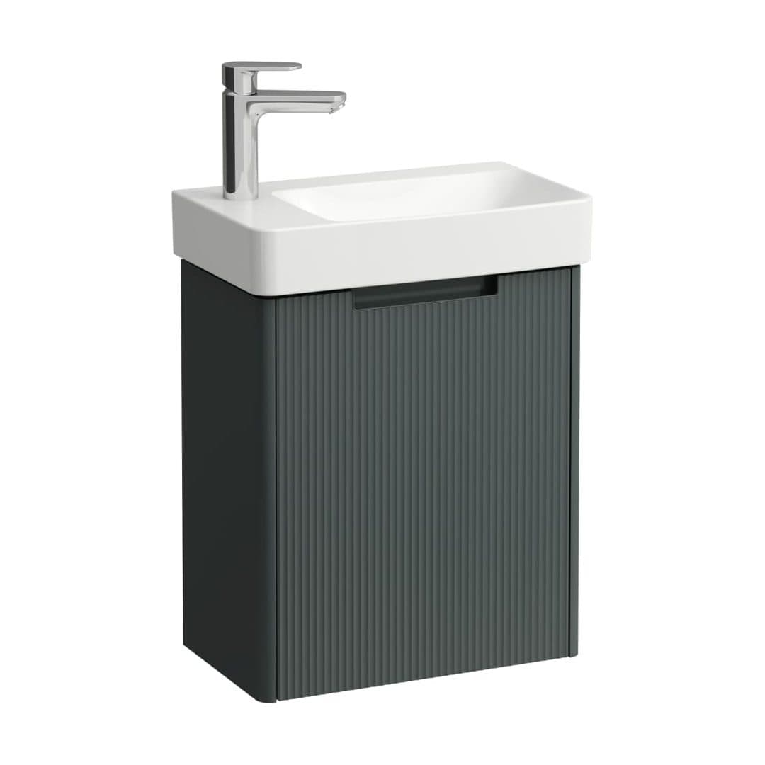Laufen PRO X – Έπιπλο Νιπτήρα – 480 mm, 1 πόρτα αριστερή, σετ με νιπτήρα, με έπιπλο JUNA – Traffic Grey (H8658662661131)