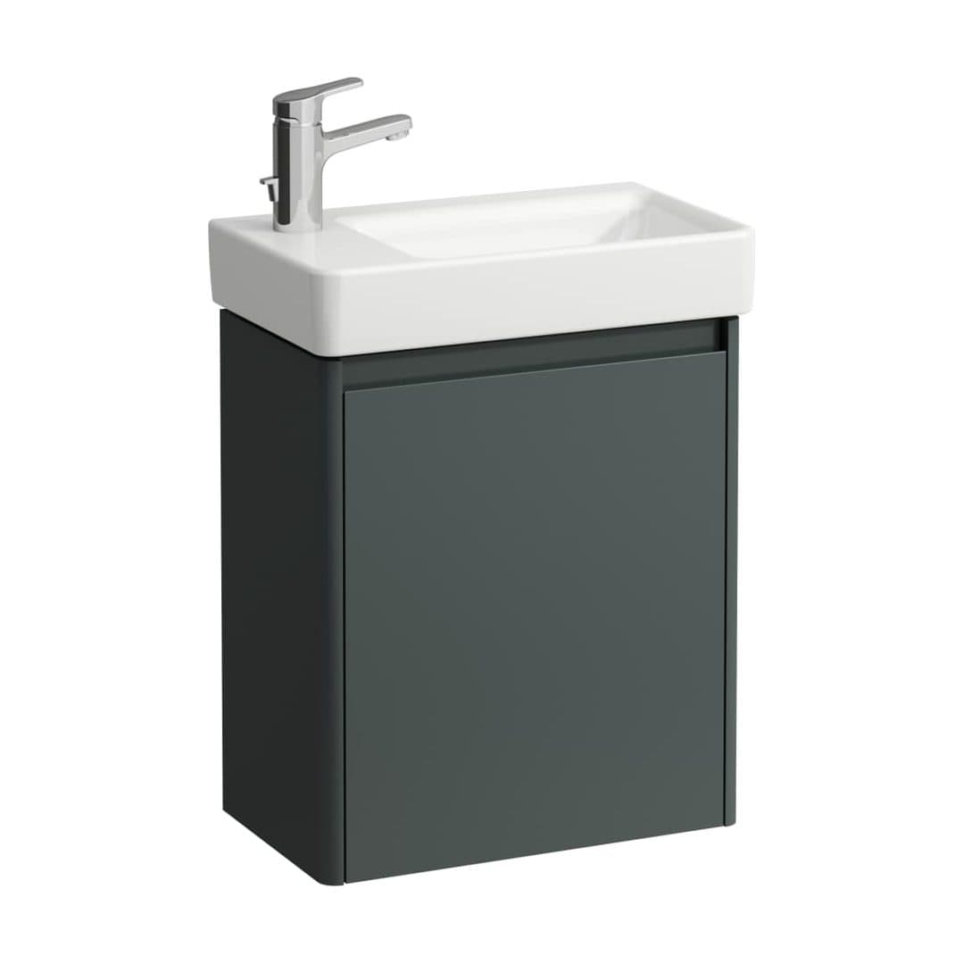 Laufen PRO S – Έπιπλο Νιπτήρα – 480 mm, 1 πόρτα αριστερή, σετ με νιπτήρα, με έπιπλο BASE 2.0, 1 οπή – Traffic Grey (H8659652661041)