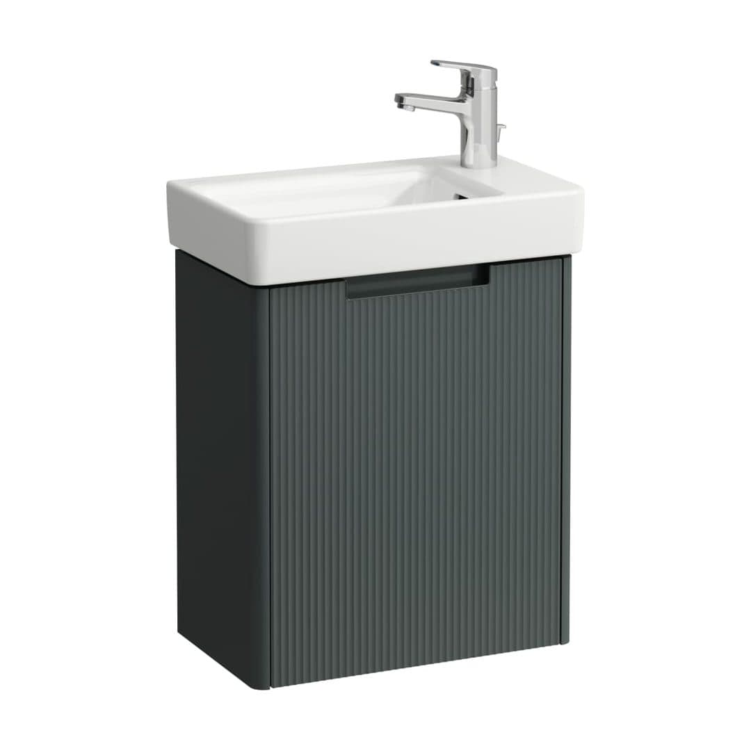 Laufen PRO S – Έπιπλο Νιπτήρα – 480 mm, 1 πόρτα δεξιά, σετ με νιπτήρα, με έπιπλο JUNA, 1 οπή – Traffic Grey (H8659672661041)