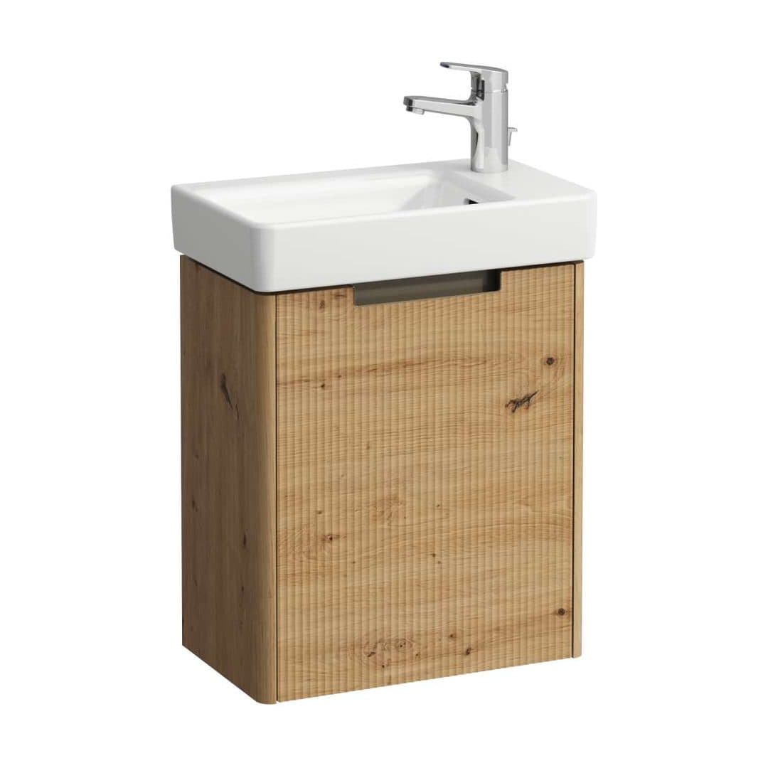 Laufen PRO S – Έπιπλο Νιπτήρα – 480 mm, 1 πόρτα δεξιά, σετ με νιπτήρα, με έπιπλο JUNA, 1 οπή – Wild oak (H8659672671041)