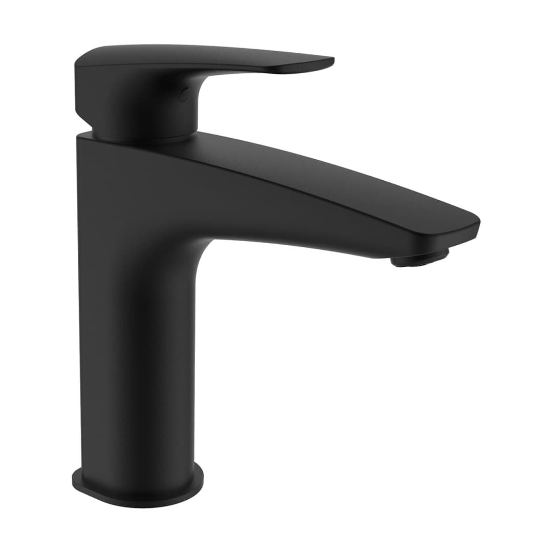 Laufen LAURIN – Μπαταρία Νιπτήρα – προεξοχή 130 mm, Eco+, χωρίς βαλβίδα – PVD Titanium black matt (HF500704428000)
