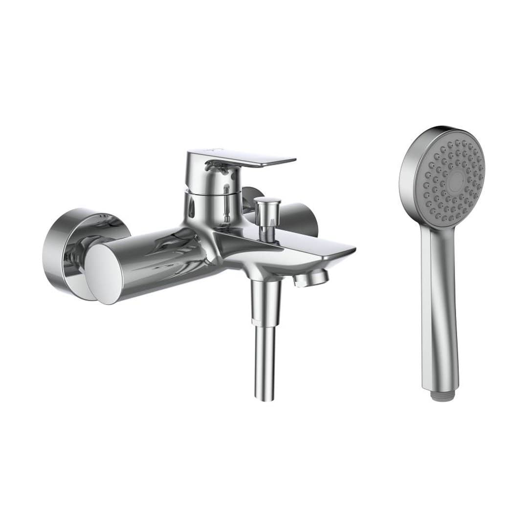 Laufen CITYPLUS – Μπαταρία Λουτρού Τοίχου – προεξοχή 186 mm, σωλήνας 1500 mm – Chrome (HF505360100600)