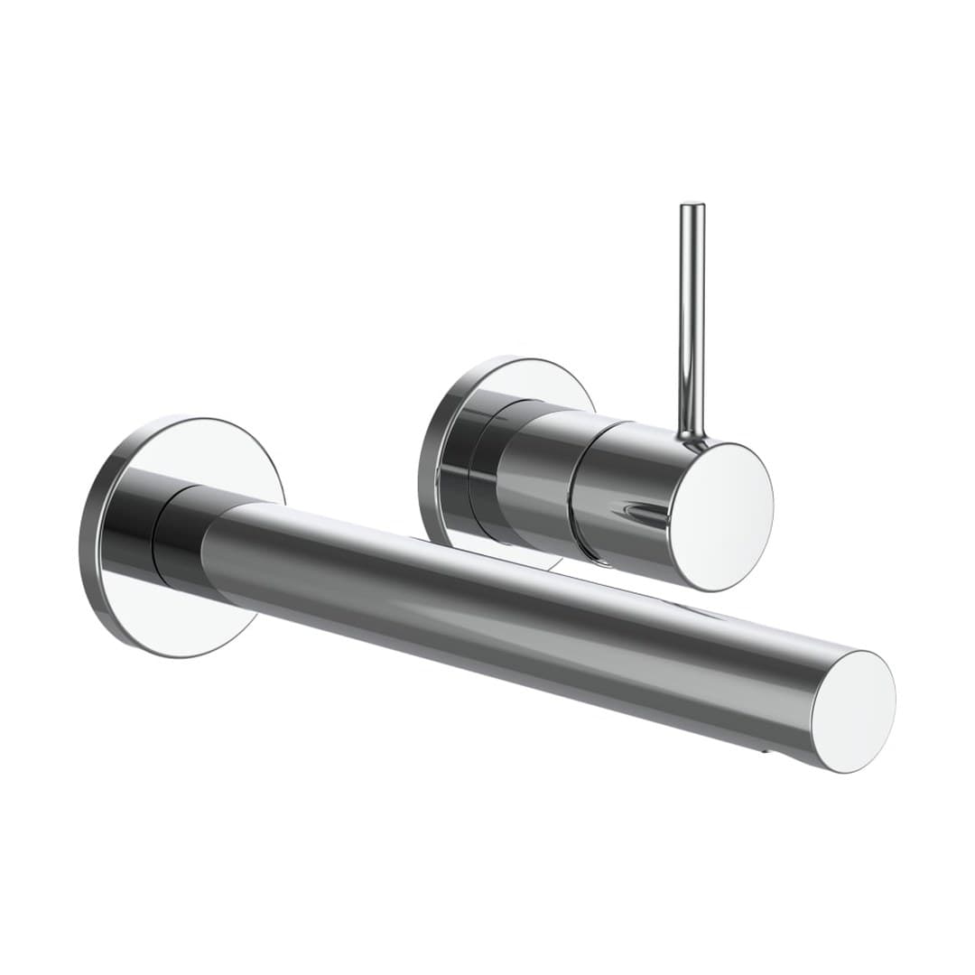 Laufen TWINPLUS SLIM – Μπαταρία Νιπτήρα Τοίχου – προεξοχή 195 mm – Chrome (HF505470100000)