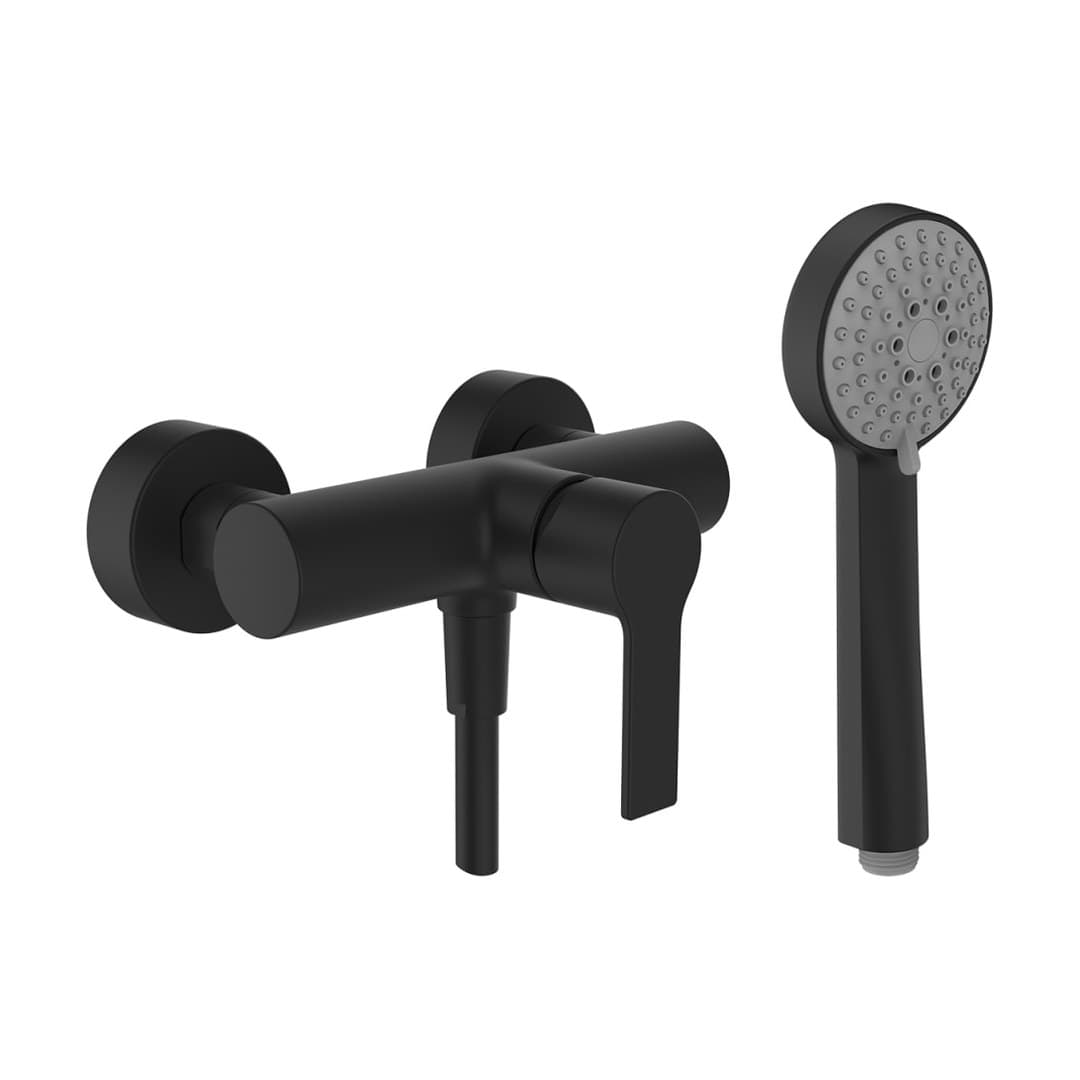 Laufen SWISSTAP – Σετ Ντους – 3 ροές, με τηλέφωνο ντους – PVD Titanium black matt (HF506150428600)
