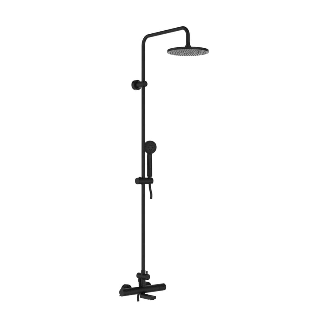Laufen THERM – Σύστημα Ντους – προεξοχή 176 mm, σωλήνας 1600 mm, Ø300 mm – PVD Titanium black matt (HF506567428600)
