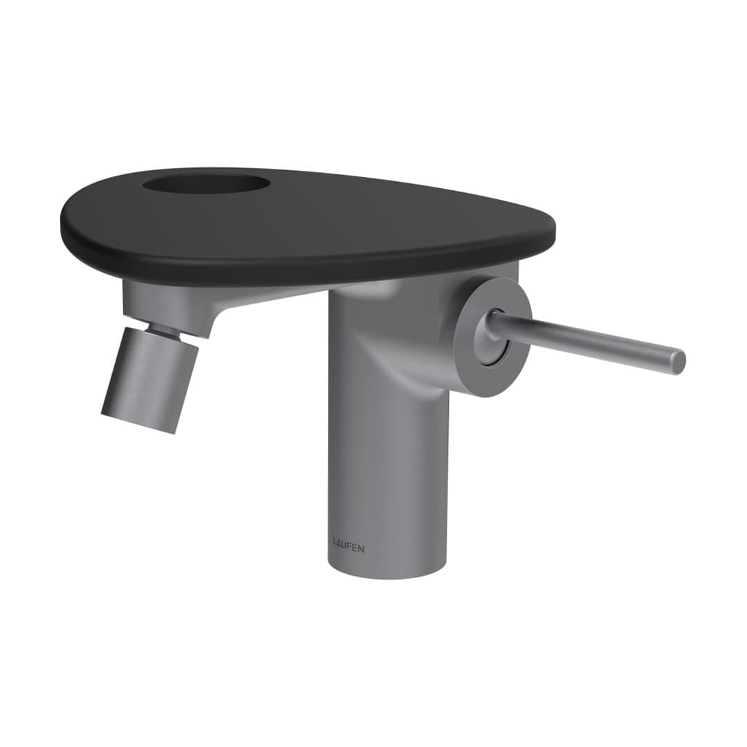 Laufen ADA – Μπαταρία Μπιντέ – δίσκος με οπή – PVD inox/black matt (HF506710503000)