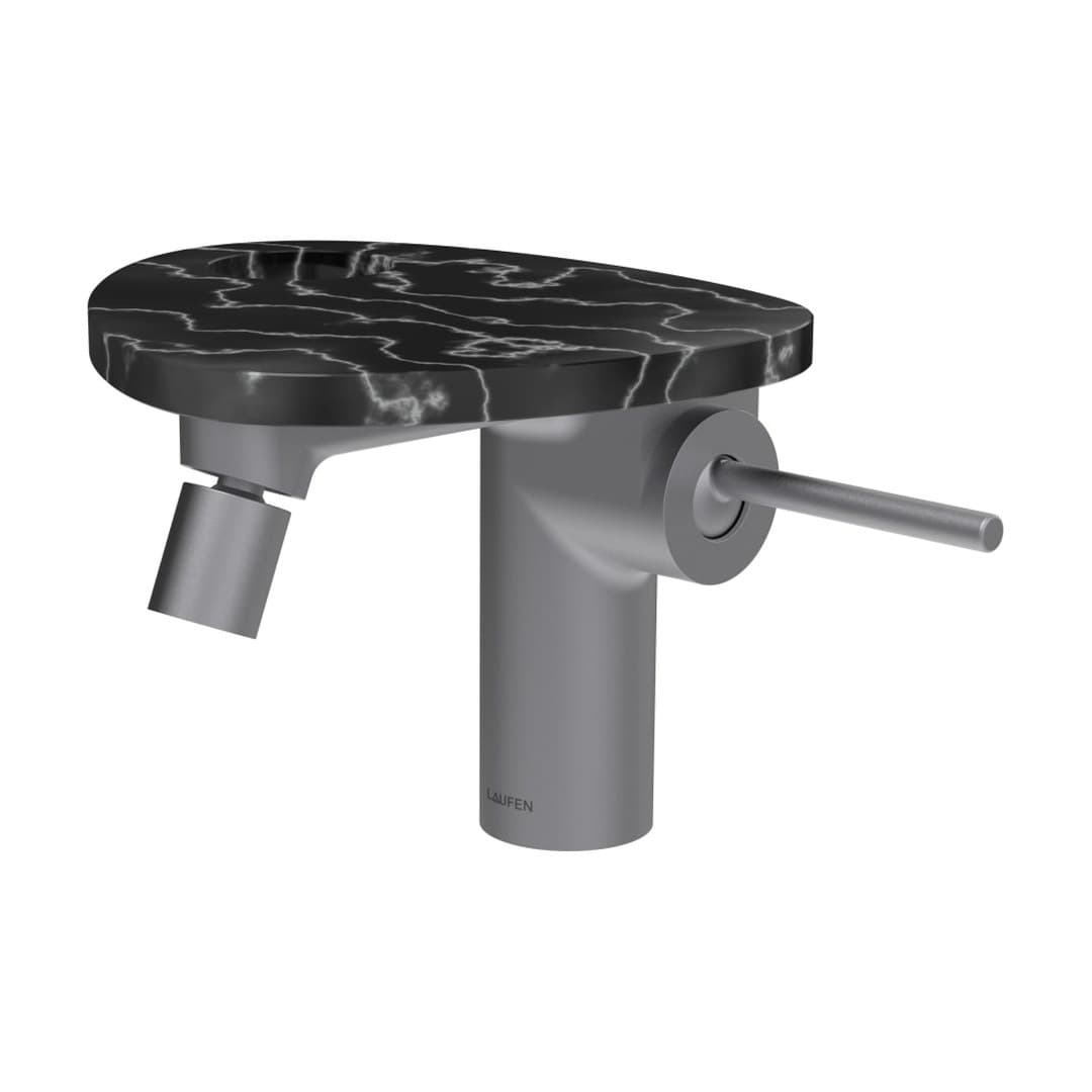 Laufen ADA – Μπαταρία Μπιντέ – δίσκος με οπή – PVD inox/marble black (HF506710506000)