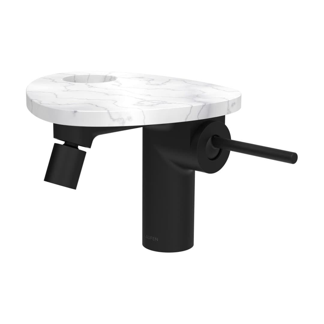 Laufen ADA – Μπαταρία Μπιντέ – δίσκος με οπή – PVD black/marble white (HF506710515000)