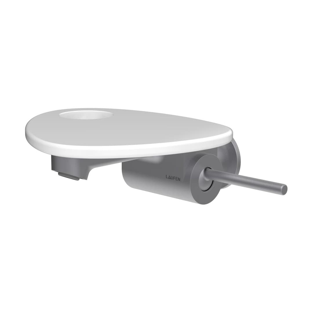 Laufen ADA – Μπαταρία Νιπτήρα Τοίχου – δίσκος με οπή – PVD inox/white glossy (HF506726501000)
