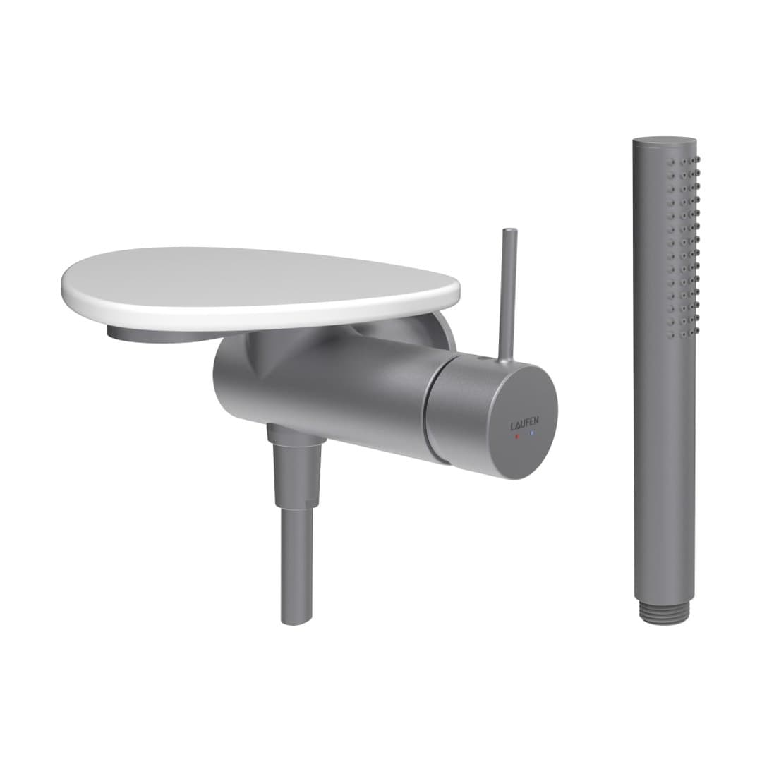 Laufen ADA – Σετ Ντους – δίσκος χωρίς οπή – PVD inox/white matt (HF506755502060)