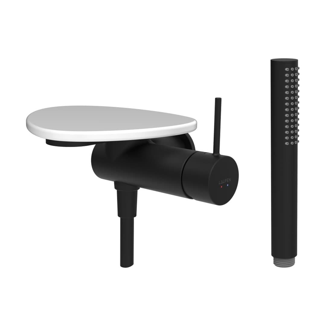 Laufen ADA – Σετ Ντους – δίσκος χωρίς οπή – PVD black/white glossy (HF506755511060)
