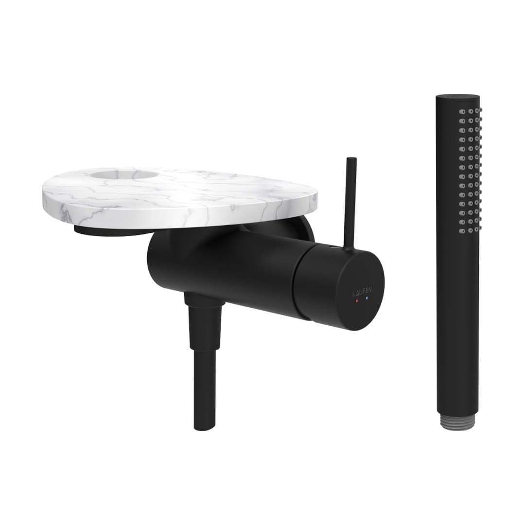 Laufen ADA – Σετ Ντους – δίσκος με οπή – PVD black/marble white (HF506755515000)