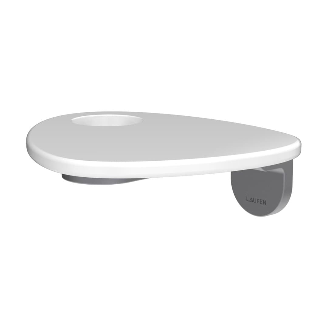 Laufen ADA – Ράφι – δίσκος με οπή – PVD inox/white glossy (HF506790501000)