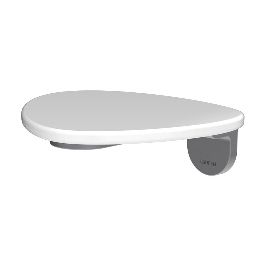 Laufen ADA – Ράφι – δίσκος χωρίς οπή – PVD inox/white glossy (HF506790501060)