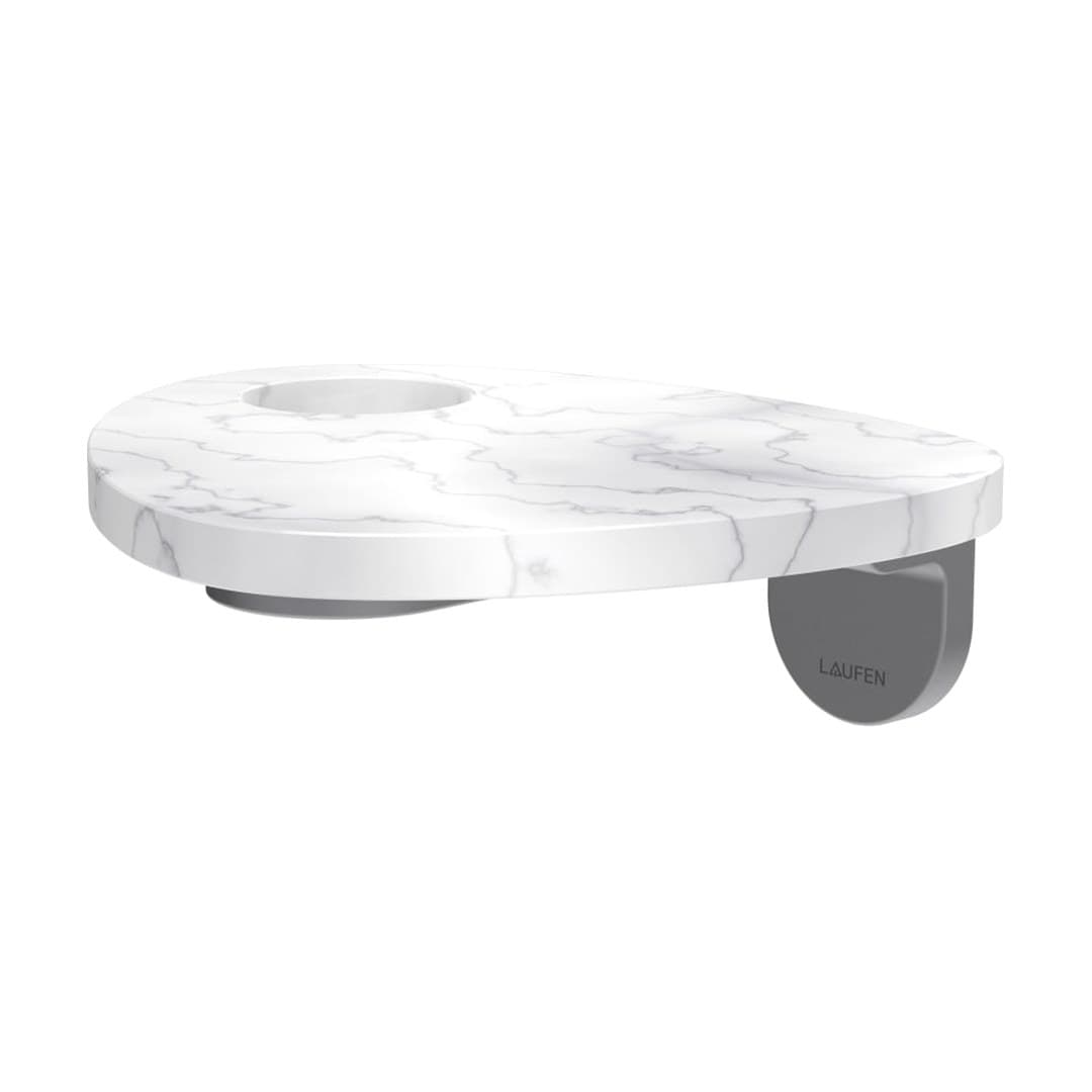 Laufen ADA – Ράφι – δίσκος με οπή – PVD inox/marble white (HF506790505000)