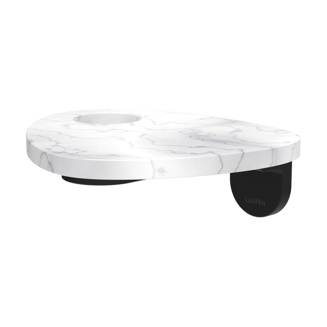 Laufen ADA – Ράφι – δίσκος με οπή – PVD black/marble white (HF506790515000)