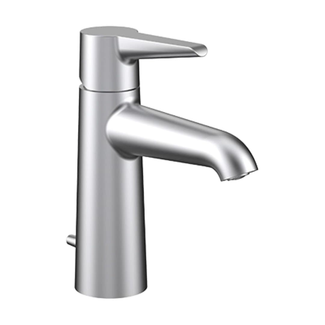 Laufen PURE – Μπαταρία Νιπτήρα – προεξοχή 110 mm, με βαλβίδα – PVD inox look (HF901701423000)