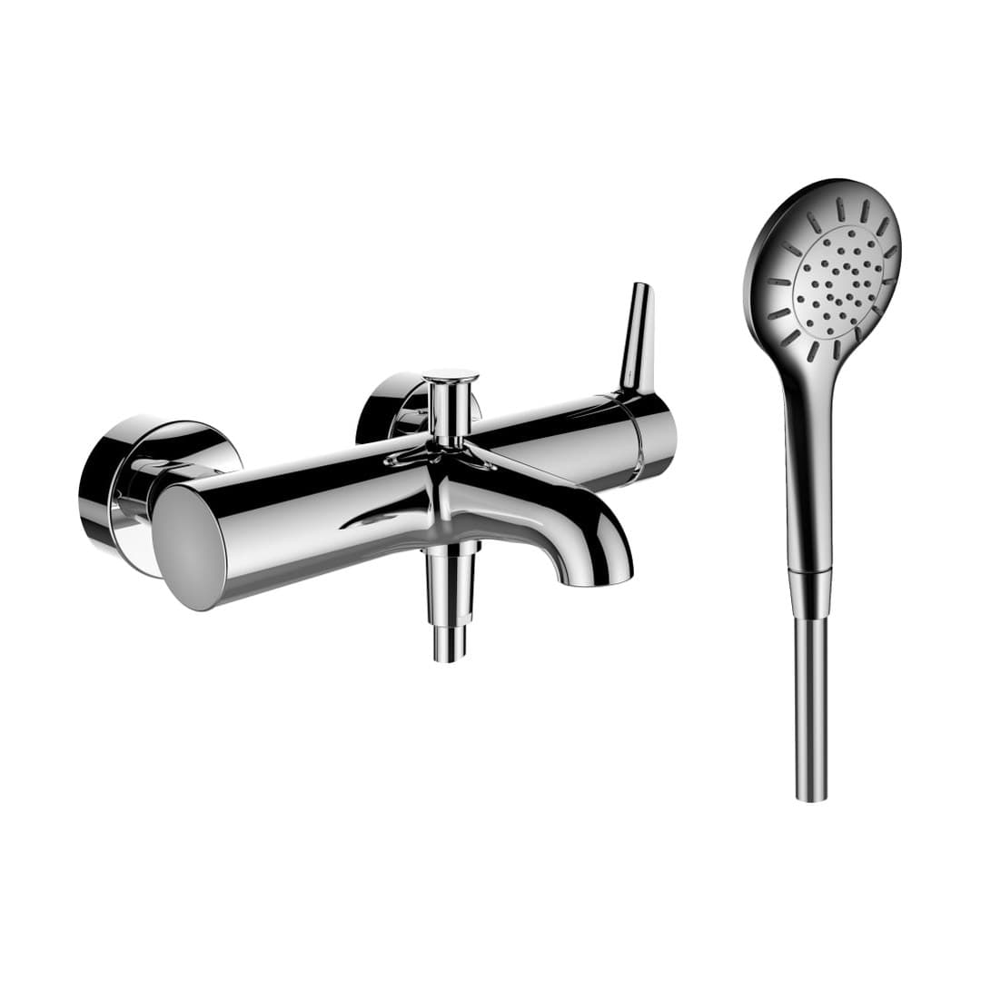 Laufen PURE – Μπαταρία Λουτρού Τοίχου – προεξοχή 171 mm, σωλήνας 1600 mm – Chrome (HF901760100600)