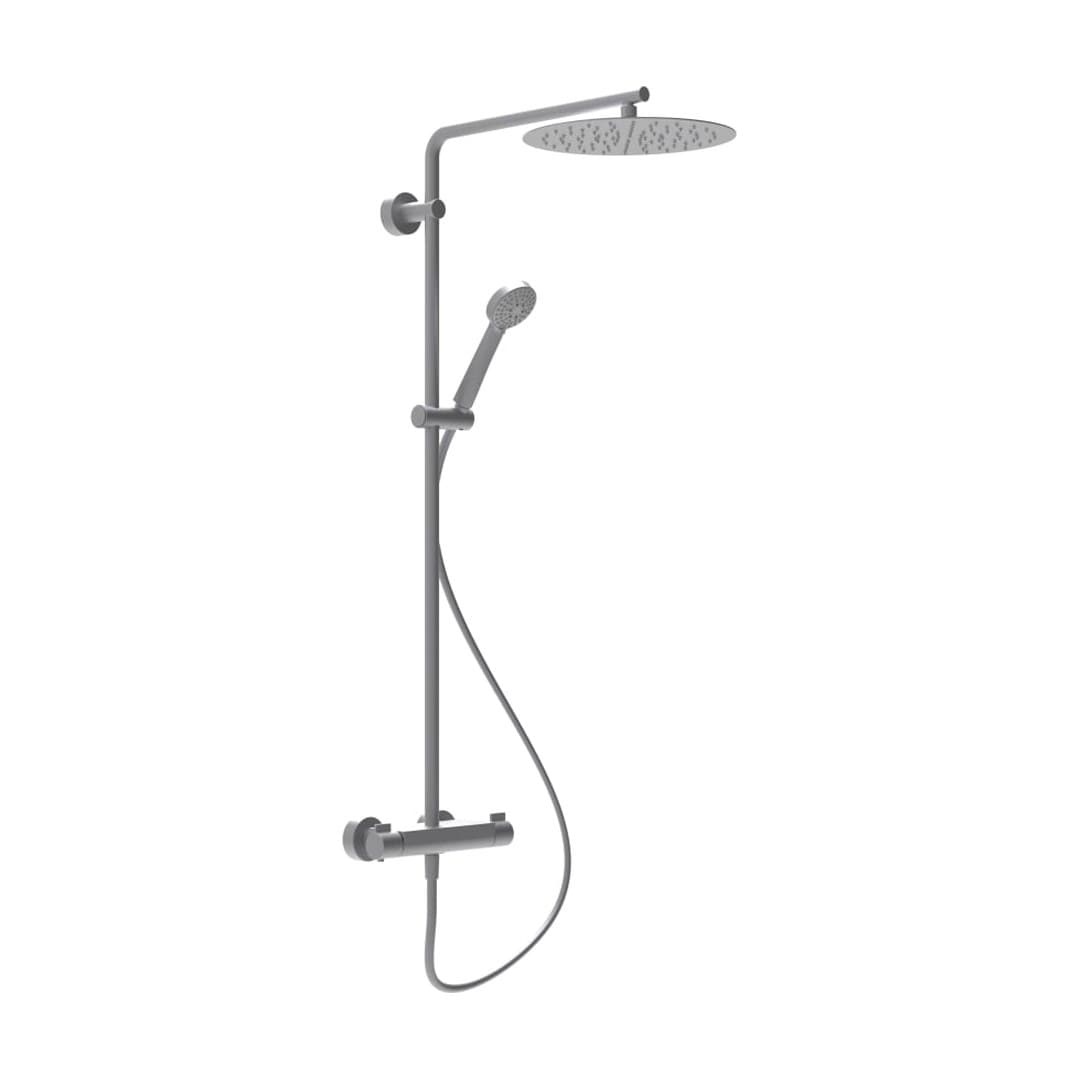Laufen VIVID – Σύστημα Ντους – σωλήνας 1600 mm, Ø300 mm, χωρίς γυάλινο πάνελ, 3 ροές – PVD inox look (HF905452423630)