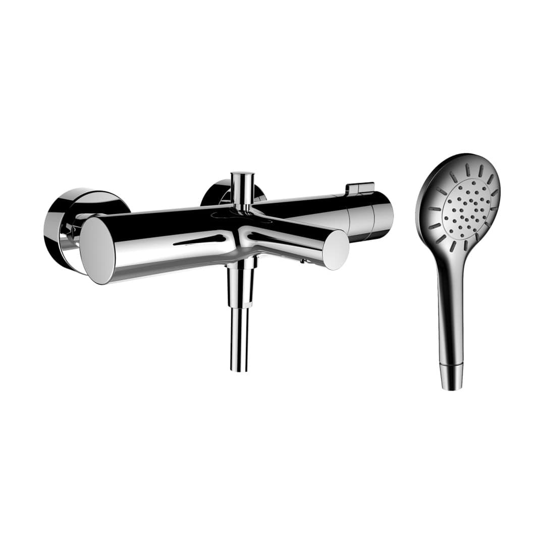 Laufen TWINPLUS – Μπαταρία Λουτρού Τοίχου – Chrome (HF905461100600)