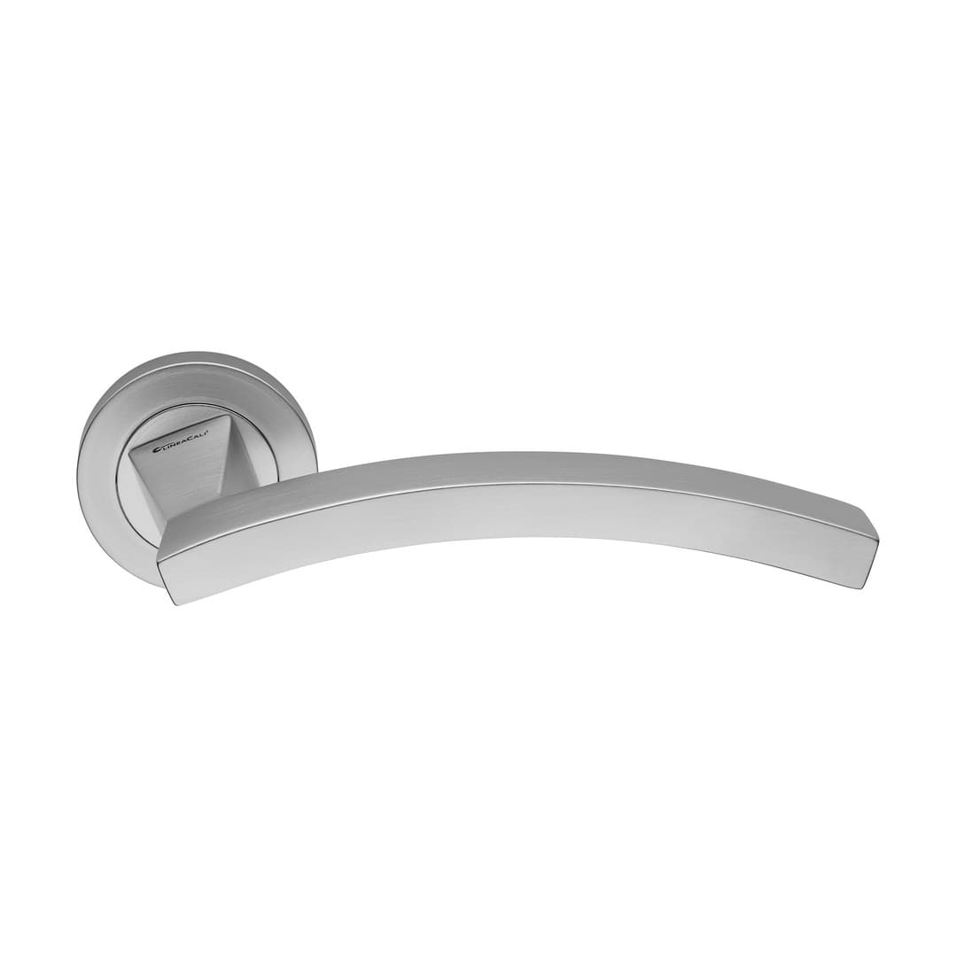Linea Calì Profilo – Πόμολο Πόρτας Ροζέτα – Door handle on rose art.102 – Satin chrome (1040 RB 102 CS)