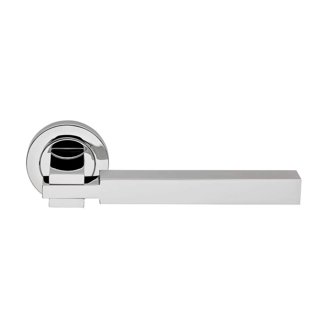 Linea Calì Elle – Πόμολο Πόρτας Ροζέτα – Door handle on rose art.102 – Polished chrome (1050 RB 102 CR)