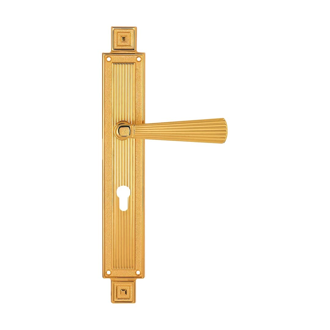 Linea Calì Opera – Πόμολο Πόρτας Πλάκα – Door handle on plate art.1055 – Gold plated (1055 PL OZ)