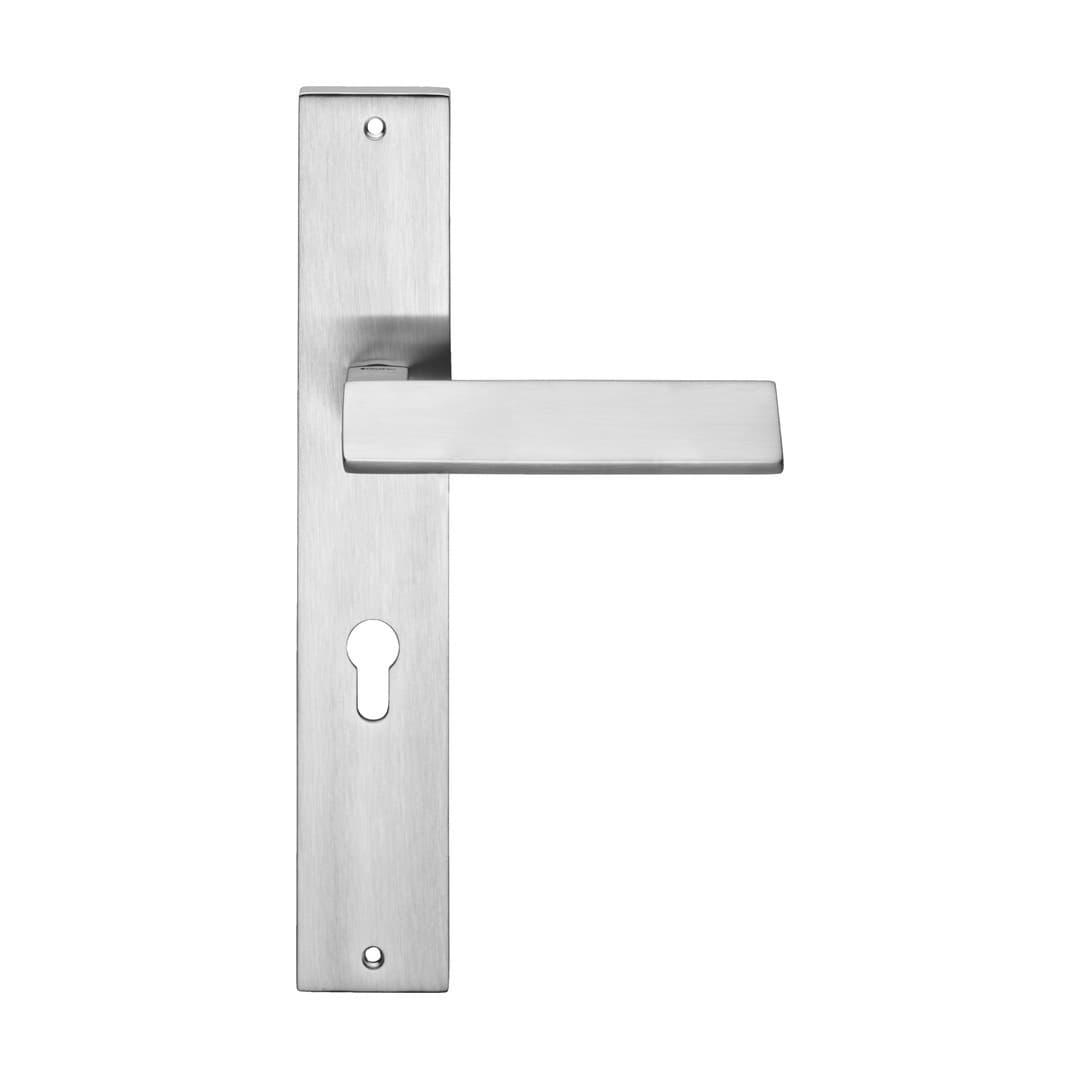 Linea Calì Riflesso – Πόμολο Πόρτας Πλάκα – Door handle on plate art.1104 – Satin chrome (1360 PL CS)