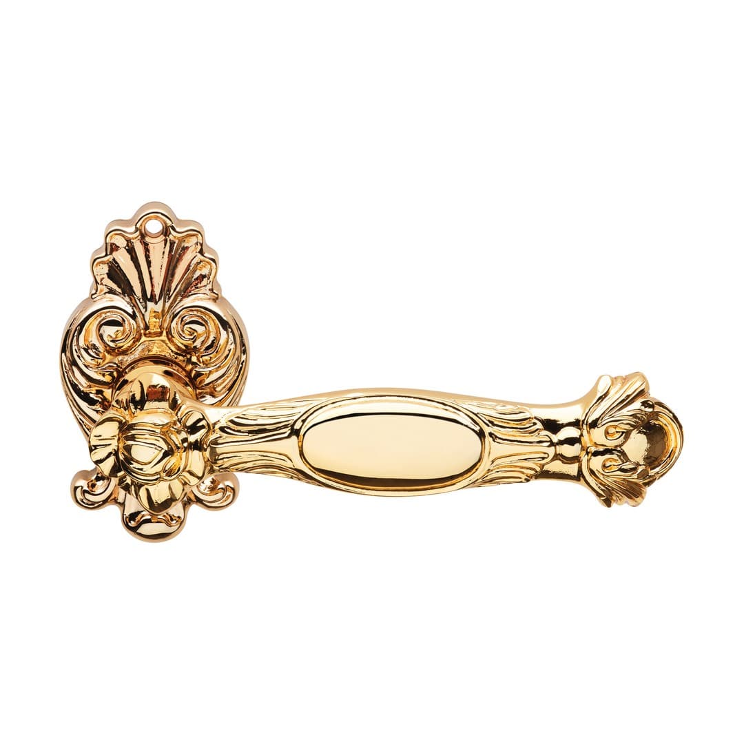 Linea Calì Queen – Πόμολο Πόρτας Ροζέτα – Small door handle on rose art.015 – Gold plated (1406 RB 015 OZ)