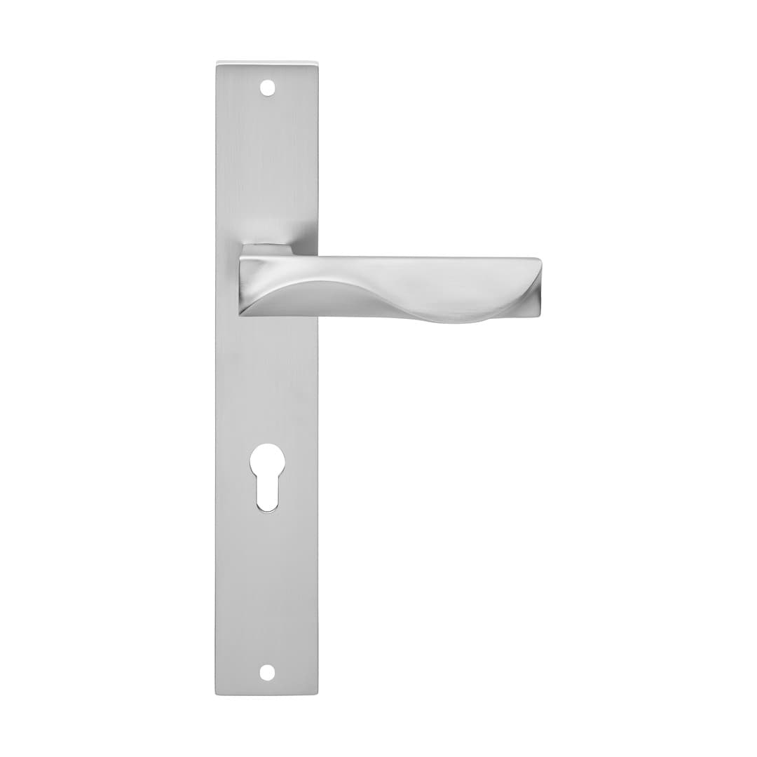 Linea Calì Duna – Πόμολο Πόρτας Πλάκα – Door handle on plate art.1104 – Satin chrome (1410 PL CS)