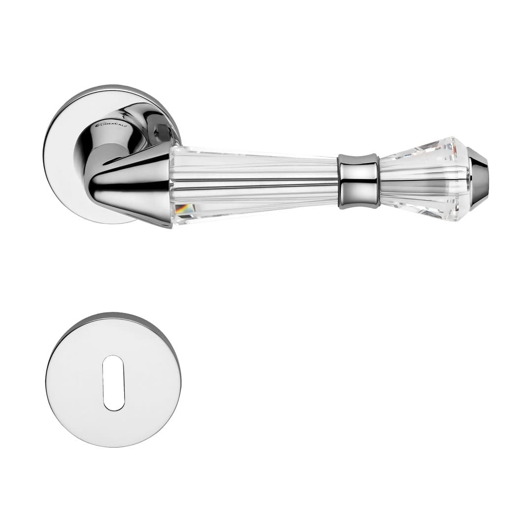 Linea Calì Luce – Πόμολο Πόρτας Ροζέτα – Door handle on reduced rose art.025 – Polished chrome (1445 RB 025 CR)
