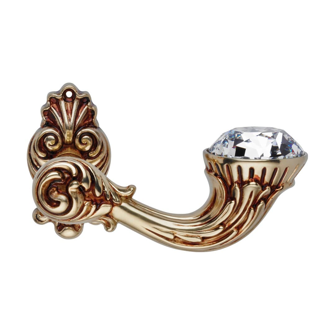 Linea Calì Brilliant Diamond – Πόμολο Πόρτας Ροζέτα – Door handle on rose art.015 – French gold (1525 RB 015 OF)