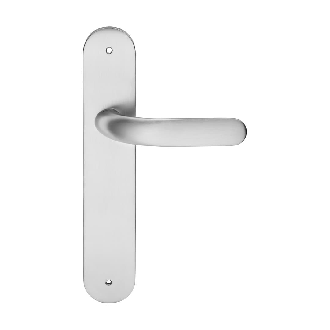 Linea Calì Point – Πόμολο Πόρτας Πλάκα – Door handle on plate art.1595 – Satin chrome (1595 PL CS)