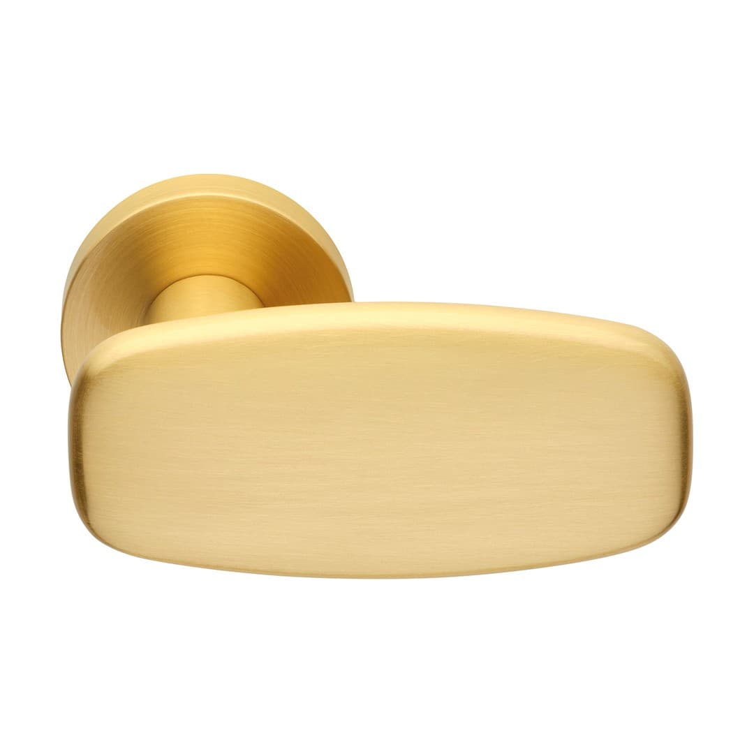 Linea Calì Entry – Πόμολο Πόρτας Ροζέτα – Door handle on rose art.023 – Satin brass (1625 RB 023 OS)