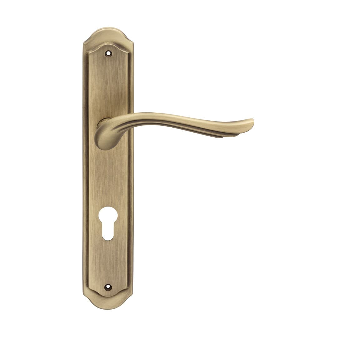 Linea Calì Aria – Πόμολο Πόρτας Πλάκα – Door handle on plate art.950 – Patiné mat (1630 PL PM)