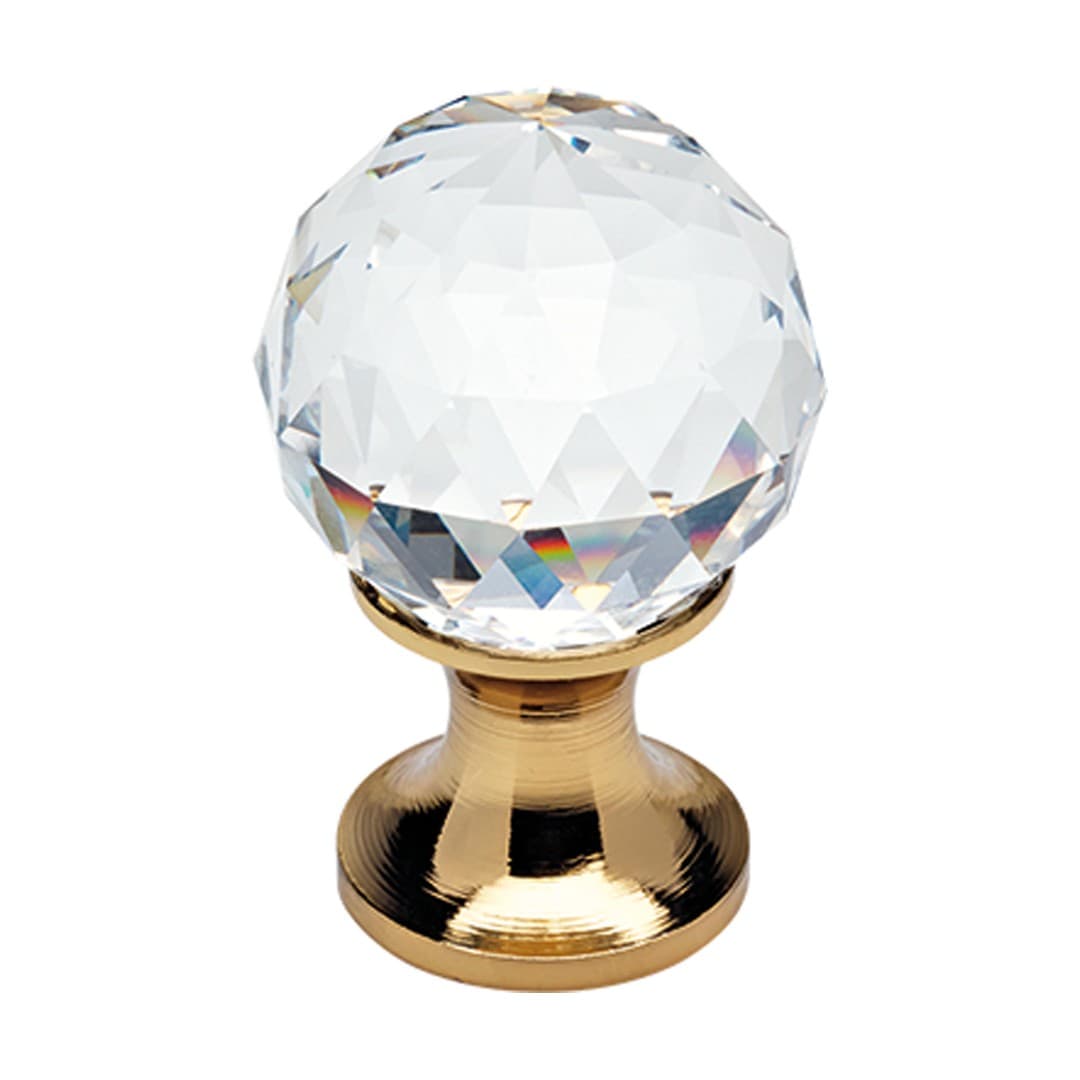 Linea Calì Crystal – Πομολάκι Επίπλου – Ø 20 mm – Gold plated (200 PB 0020 OZ)