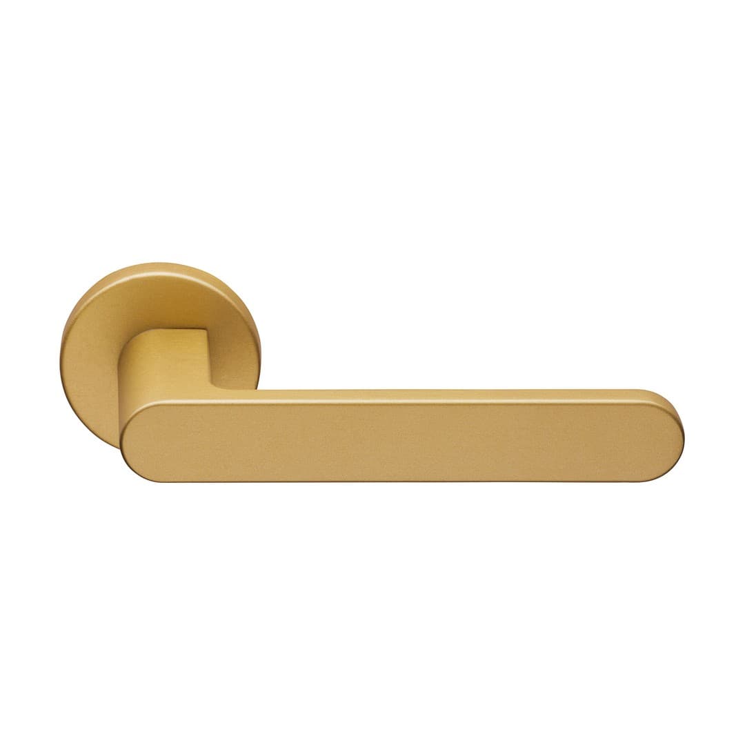 Linea Calì Lola Zincral – Πόμολο Πόρτας Ροζέτα – Door handle on rose art.027 – Matt satin brass effect (428 RB 027 SP)