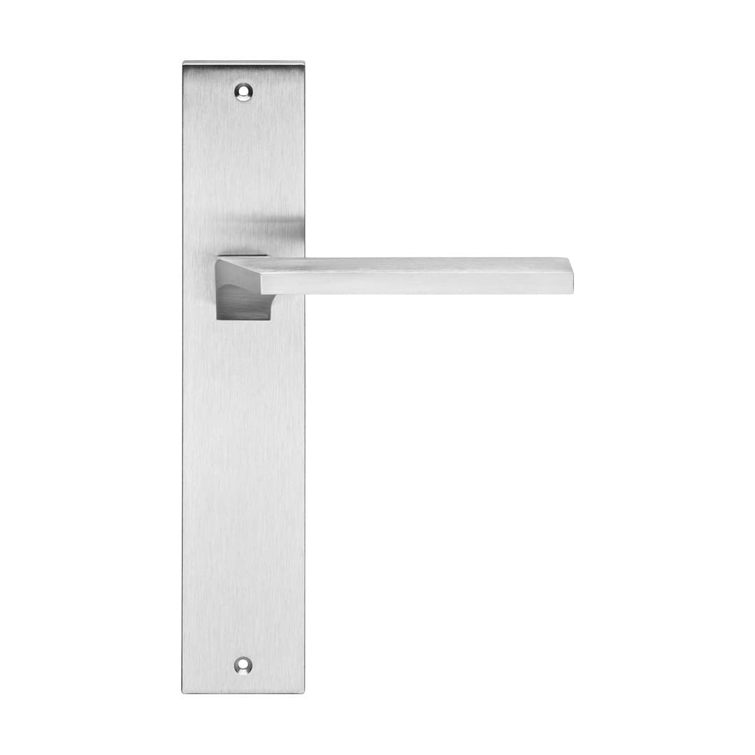Linea Calì Giro Zincral – Πόμολο Πόρτας Πλάκα – Door handle on plate art.475 – Satin chrome (464 PL CS)