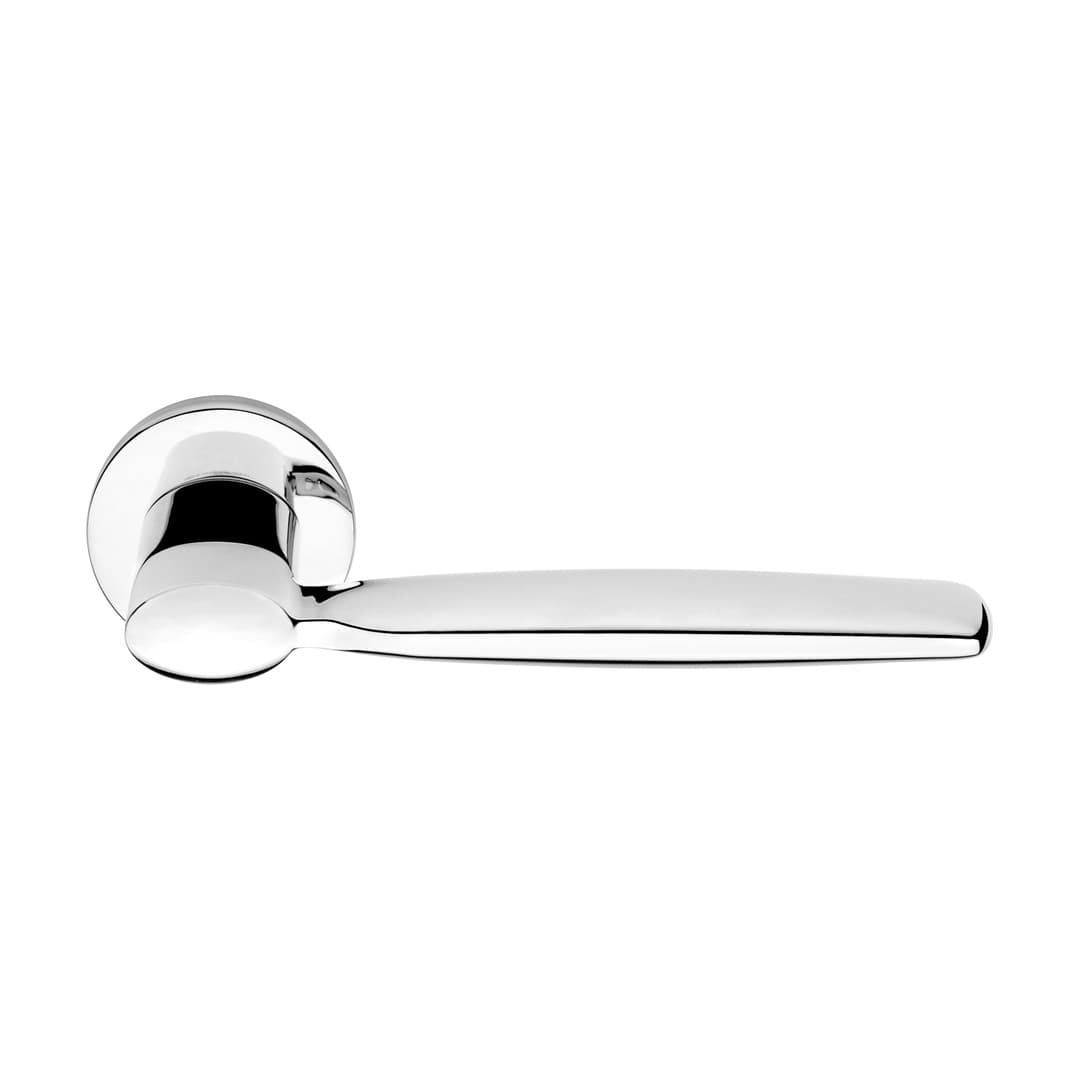 Linea Calì Spring Zincral – Πόμολο Πόρτας Ροζέτα – Door handle on rose art.027 – Polished chrome (480 RB 027 CR)