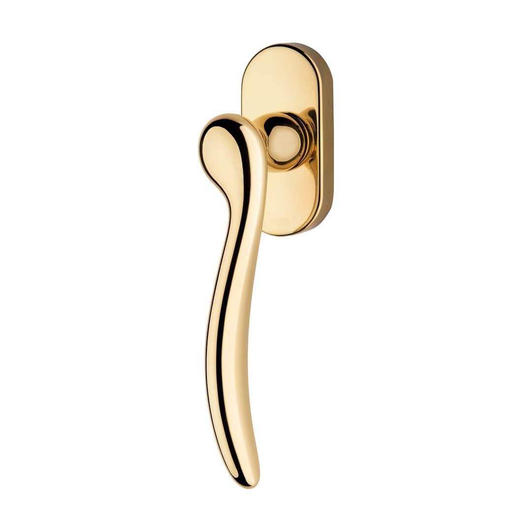 Linea Calì Beta – Πόμολο Παραθύρου – Window handle with DK movement 4 clicks – Painted polished brass (488 DK OL)