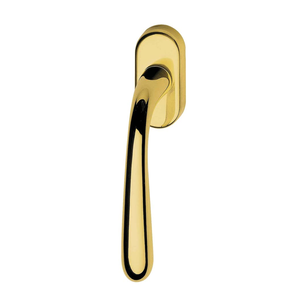 Linea Calì Garda Zincral – Πόμολο Παραθύρου – Window handle with DK movement 4 clicks – Painted polished brass (498 DK OL)