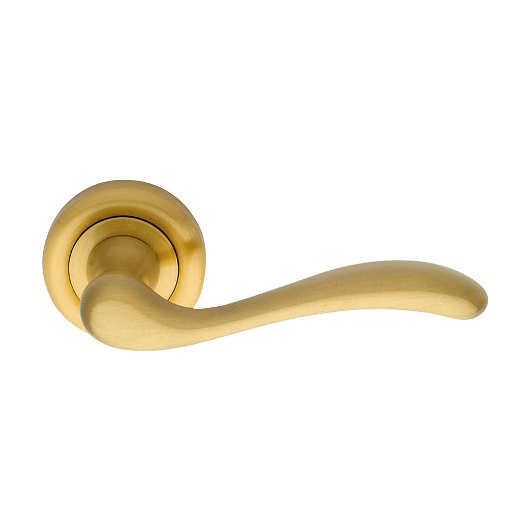 Linea Calì Onda – Πόμολο Πόρτας Ροζέτα – Door handle on roses art.103 – Satin brass (530 RB 103 OS)