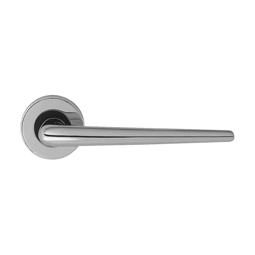 Linea Calì Brixia – Πόμολο Πόρτας Ροζέτα – Door handle on rose art.101 – Polished chrome (760 RB 101 CR)