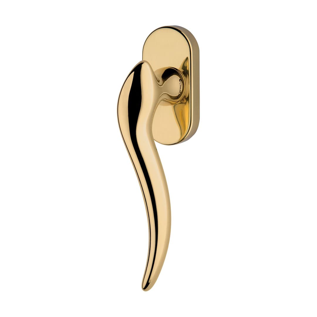 Linea Calì Libera – Πόμολο Παραθύρου – Window handle with DK movement 4 clicks – Painted polished brass (981 DK OL)