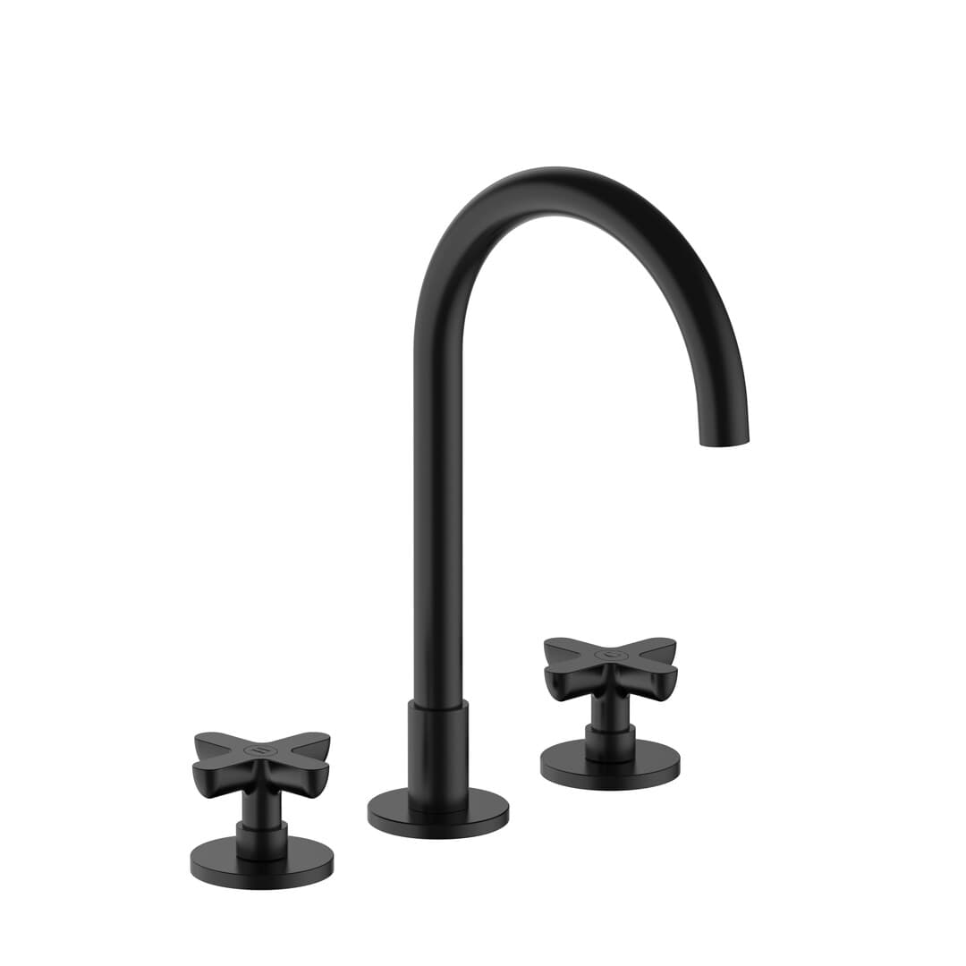 Fantini Icona Classic – Μπαταρία Νιπτήρα – Matt Black (5313R007)
